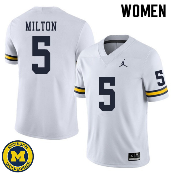 Women's Michigan Wolverines #5 Joe Milton White University Jersey